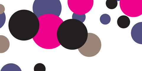 Dark Pink vector red pattern of geometric circles, shapes. Colorful mosaic banner. Geometric background with colored disks.