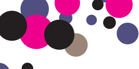 Dark Pink vector red pattern of geometric circles, shapes. Colorful mosaic banner. Geometric background with colored disks.