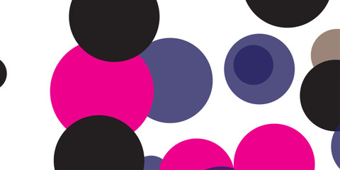 Dark Pink vector red pattern of geometric circles, shapes. Colorful mosaic banner. Geometric background with colored disks.