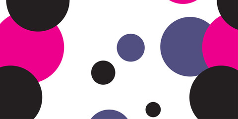 Dark Pink vector red pattern of geometric circles, shapes. Colorful mosaic banner. Geometric background with colored disks.