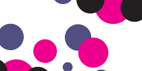 Dark Pink vector red pattern of geometric circles, shapes. Colorful mosaic banner. Geometric background with colored disks.