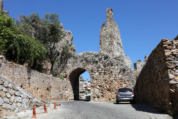 Alanya inner castle walls were built during the Anatolian Seljuk period. Part of the walls are...
