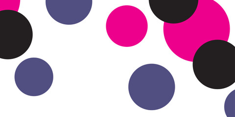 Dark Pink vector red pattern of geometric circles, shapes. Colorful mosaic banner. Geometric background with colored disks.