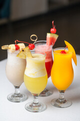 cocktail with fruits and berries