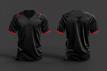 black jersey template for team club, jersey sport, front and back, Tshirt mockup sports jersey template design for football soccer, racing, gaming, sports jersey