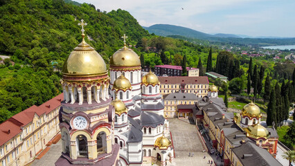 Bird's eye view of the New Athos Monastery in Abkhazia.