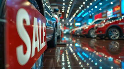 A tragically empty car showroom encapsulates a financial crisis, the sleek transport on display unrealistically prized for the struggling market.