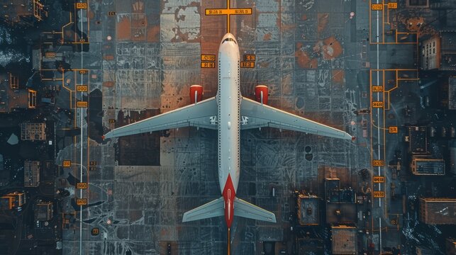 The enormous frame of a jumbo jet at an aerodrome captivates the view, preparing for the intricate process of boarding and departure.
