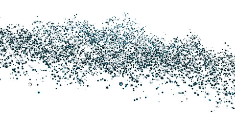 Fototapeta premium futuristic sci-fi dark matter molecules background, blue glowing, black and glass moving spheres bubbles