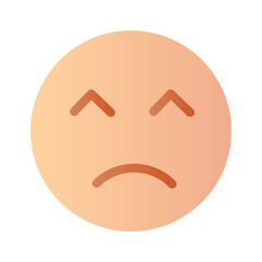Get this amazing icon of frustrated emoji, premium vector