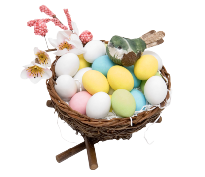 a composition with Easter eggs - Powered by Adobe