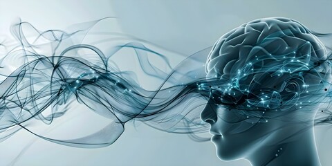 Brain scan for conditions like epilepsy migraines headaches stress burnout or trauma. Concept Epilepsy, Migraines, Headaches, Stress, Burnout, Trauma