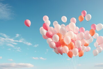 many colorful balloons up in the sky - Powered by Adobe
