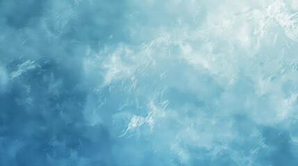 Obraz premium Underwater, you see a deep blue ocean. The sun shines through the water, creating a beautiful, shimmering effect.