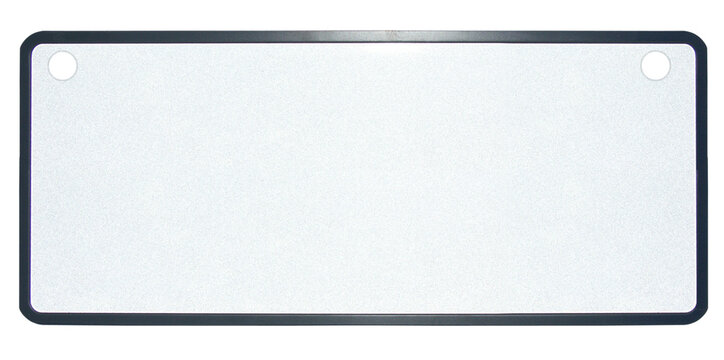 plaque en aluminium sur fond blanc 