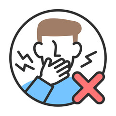 Don't cough into hand sign