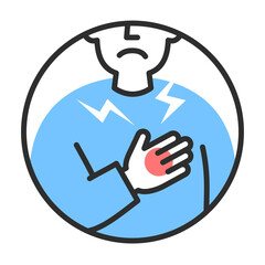 Chest pain icon
