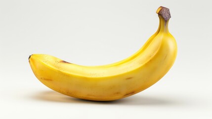 Ripe bananas on a white background