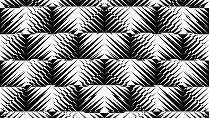 Abstract creative triangle stripe pattern geometric shape monochrome background illustration.