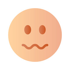Fototapeta premium Nervous emoji vector design, ready to use