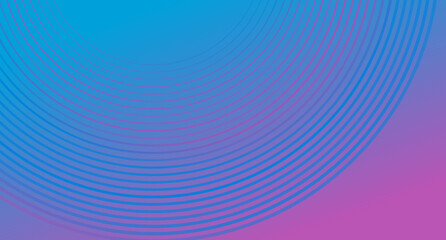 Blue purple minimal creative circular lines concept abstract tech background. Vector geometric design