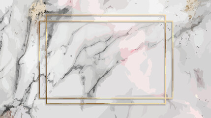Rectangle golden with victorian frame marble texture