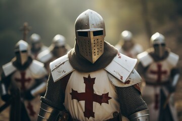 Fototapeta premium Knights Templar guardians of faith