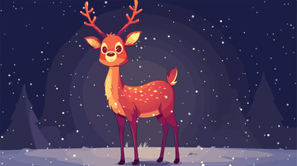Reindeer of Christmas season design Vector style vector