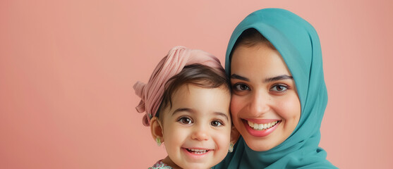 Mother and beautiful young daughter together celebrating Mother’s Day