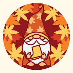 Gnome Autumn 3D Background