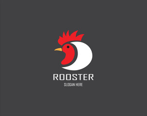 Rooster head logo vector icon symbol illustration design.Rooster chicken cock. Abstract vector illustration