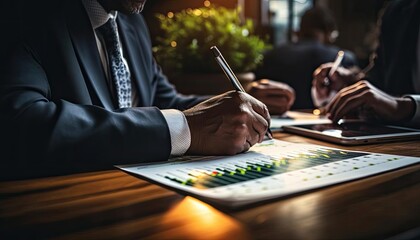 A financial advisor updating a client on investment status