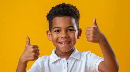 Boy Giving Double Thumbs Up