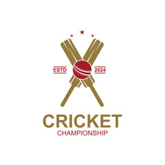 Cricket logo design vector