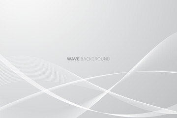 Elegant abstract wave white background