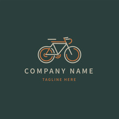 Bike Shop logo template featuring a bicycle icon