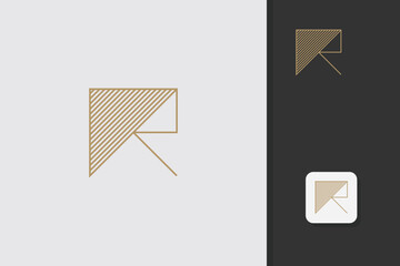 letter r logo design vector template