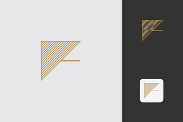 letter f logo design vector template
