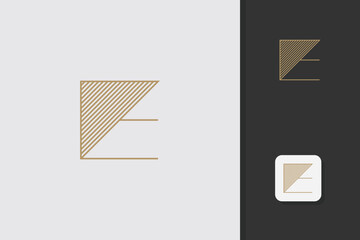 letter e logo design vector template