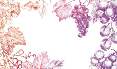 Botanical retro college style illustration,  Generative AI