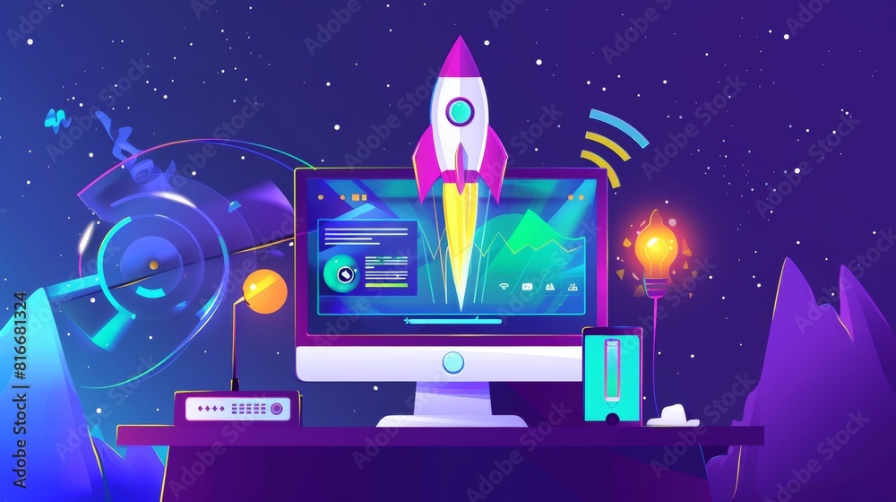Poster the loading speed test banner for a website. internet site quick traffic optimization engine plugin 