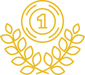 Obraz premium Award Medal Line Icon 