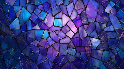 A blue mosaic background with purple squares. The squares are arranged in a way that creates a pattern