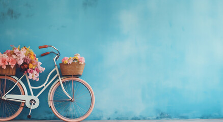 Vintage Bicycle with Floral Baskets