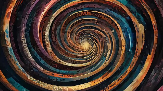 Abstract background with spiral movement, Hypnotic Spiral Rotating, Generative AI