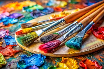 Obraz premium Palette and Brushes