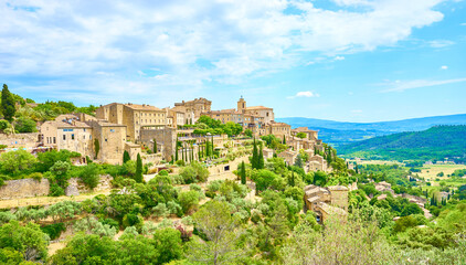 Famous town of Gordes in Provence, southern France