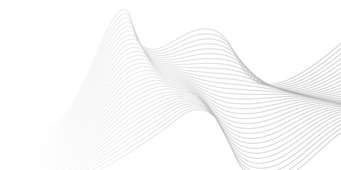 Abstract grey smooth element swoosh wave, Frequency sound wave lines, twisted curve lines and technology background.