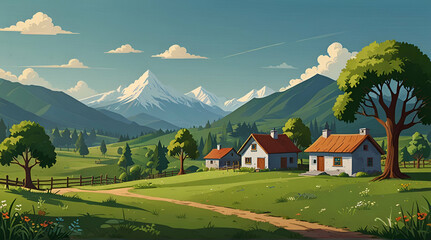 Romania Village,Generative.Ai
