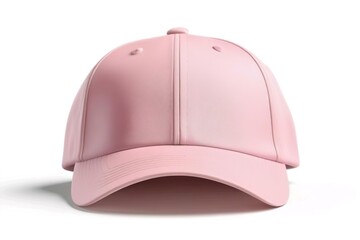 Fototapeta premium pink baseball cap. snapback hat. front view. isolated on white background. for mockups and branding identity